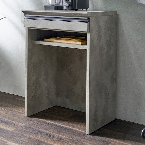 石目柄モダンカウンター (オープンタイプ 幅60cm グレー) 8枚目画像