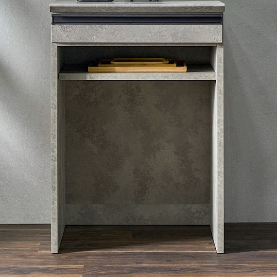 石目柄モダンカウンター (オープンタイプ 幅60cm グレー) 9枚目画像