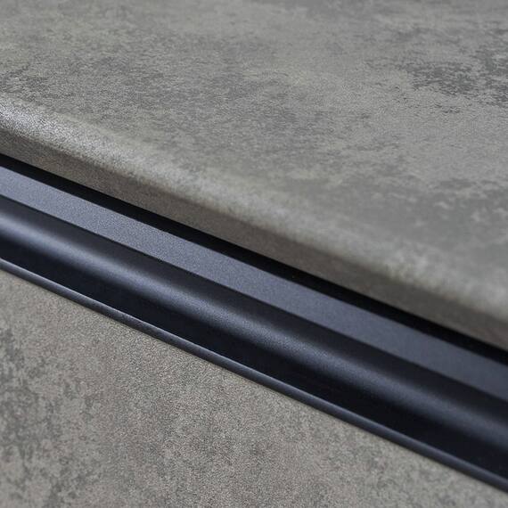 石目柄モダンカウンター (オープンタイプ 幅60cm グレー) 11枚目画像