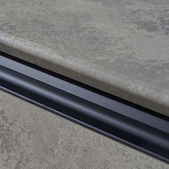 石目柄モダンカウンター (オープンタイプ 幅60cm グレー) 11枚目画像