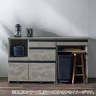 石目柄モダンカウンター (オープンタイプ 幅60cm グレー) 12枚目画像