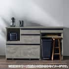 石目柄モダンカウンター (オープンタイプ 幅60cm グレー) 12枚目画像