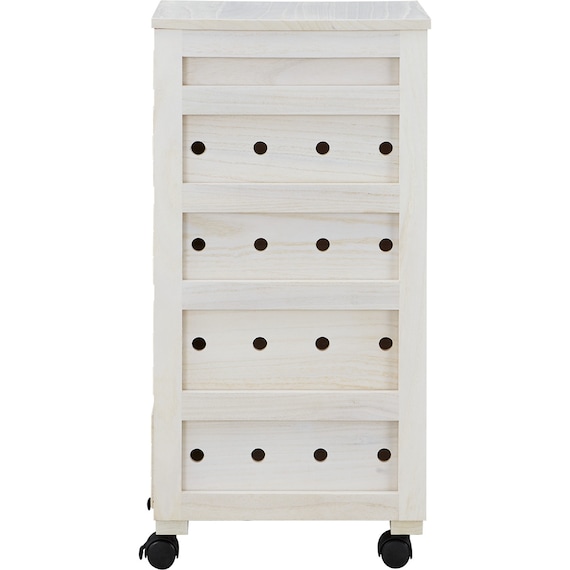 桐製野菜庫(VG79-25 5段浅型 WW) 3枚目画像