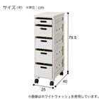 桐製野菜庫(VG79-25 5段浅型 WW) 5枚目画像