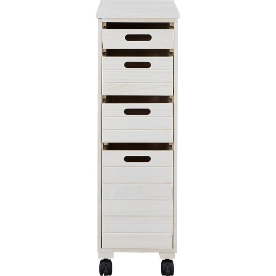 桐製野菜庫(VG79-25 4段深型 WW) 2枚目画像