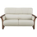 2人掛けワイドソファ 本革(一部合成皮革)タイプ (YK01 LGY) 4枚目画像