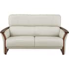 2人掛けワイドソファ 本革(一部合成皮革)タイプ (YK01 LGY) 7枚目画像