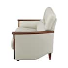 2人掛けワイドソファ 本革(一部合成皮革)タイプ (YK01 LGY) 8枚目画像