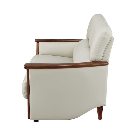 2人掛けワイドソファ 本革(一部合成皮革)タイプ (YK01 LGY) 8枚目画像