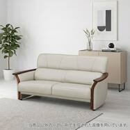 2人掛けワイドソファ 本革(一部合成皮革)タイプ (YK01)
