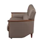 2人掛けワイドソファ 本革(一部合成皮革)タイプ (YK01 DGY) 8枚目画像