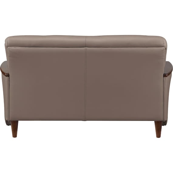 2人掛けワイドソファ 本革(一部合成皮革)タイプ (YK01 DGY) 9枚目画像