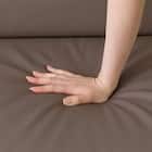 2人掛けワイドソファ 本革(一部合成皮革)タイプ (YK01 DGY) 11枚目画像