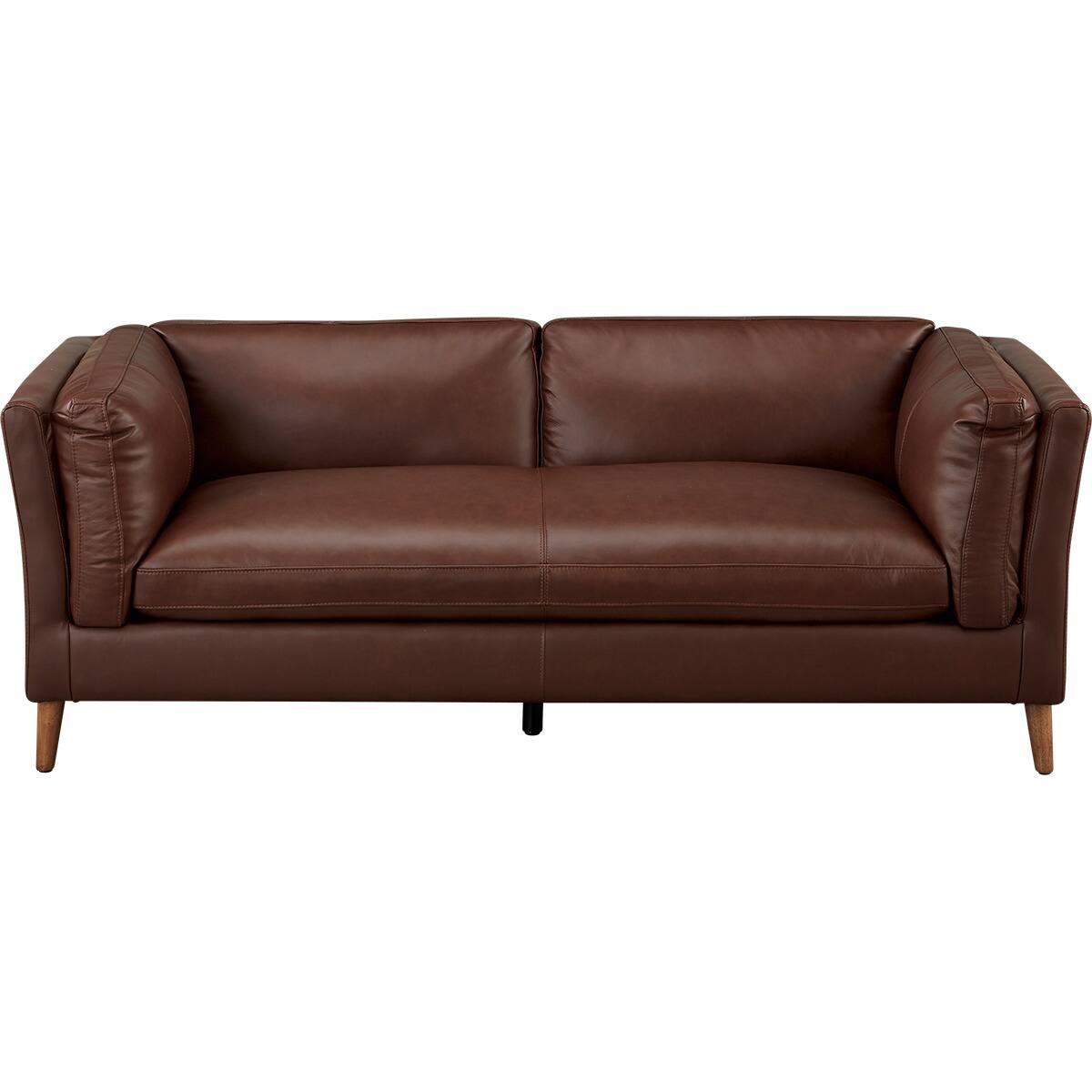 3人掛けソファ 本革(一部合成皮革)タイプ (LB02 DBR) | ニトリネット