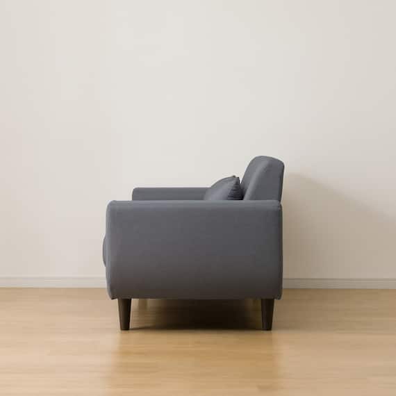 2人掛けコンパクトソファ 布張りタイプ (CX01 GY) 8枚目画像