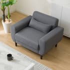 1人掛けコンパクトソファ 布張りタイプ (CX01 GY) 6枚目画像