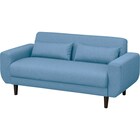 2人掛けコンパクトソファ 布張りタイプ (CX01 BL) 1枚目画像
