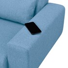 2人掛けコンパクトソファ 布張りタイプ (CX01 BL) 5枚目画像