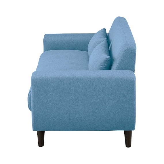 2人掛けコンパクトソファ 布張りタイプ (CX01 BL) 10枚目画像