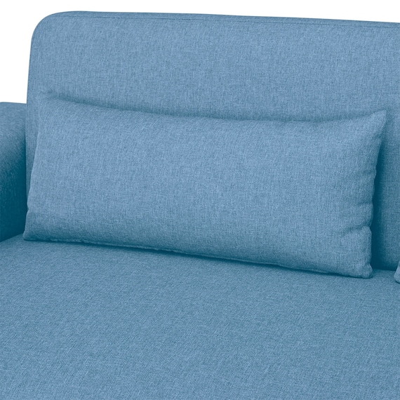 2人掛けコンパクトソファ 布張りタイプ (CX01 BL) 15枚目画像