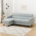 L型ソファ 布張りタイプ (DJ06ー2 GY) 1枚目画像