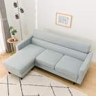 L型ソファ 布張りタイプ (DJ06ー2 GY) 6枚目画像