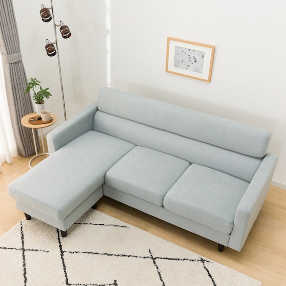 L型ソファ 布張りタイプ (DJ06ー2 GY) 6枚目画像