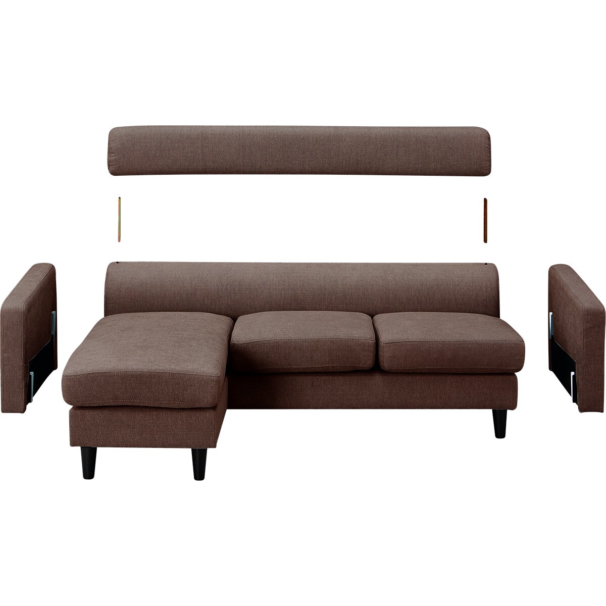 L型ソファ 布張りタイプ (DJ06ｰ2 BR) | ニトリネット【公式】 家具