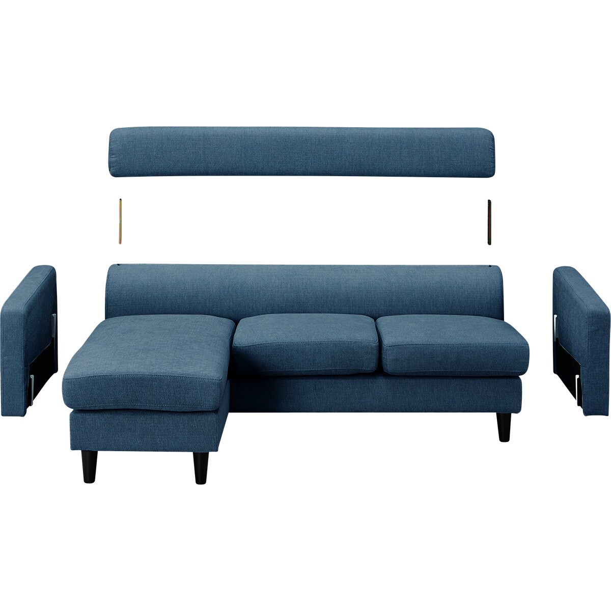 L型ソファ 布張りタイプ (DJ06ｰ2 NV) | ニトリネット【公式】 家具