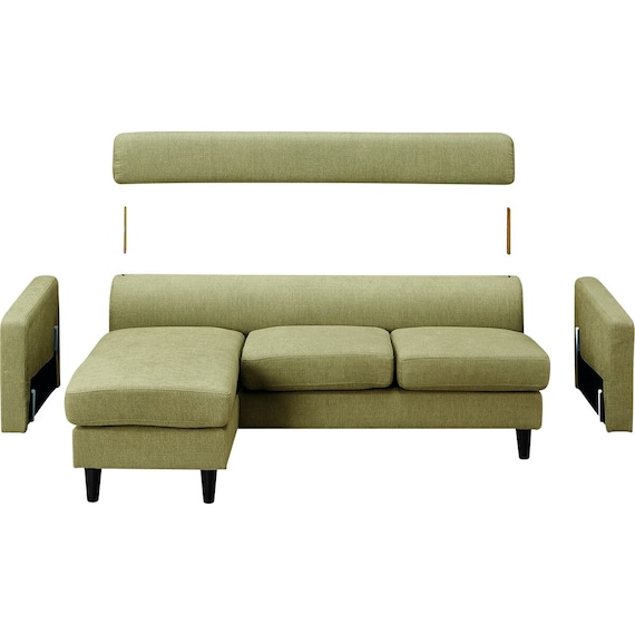 L型ソファ 布張りタイプ (DJ06ー2 GR) 15枚目画像