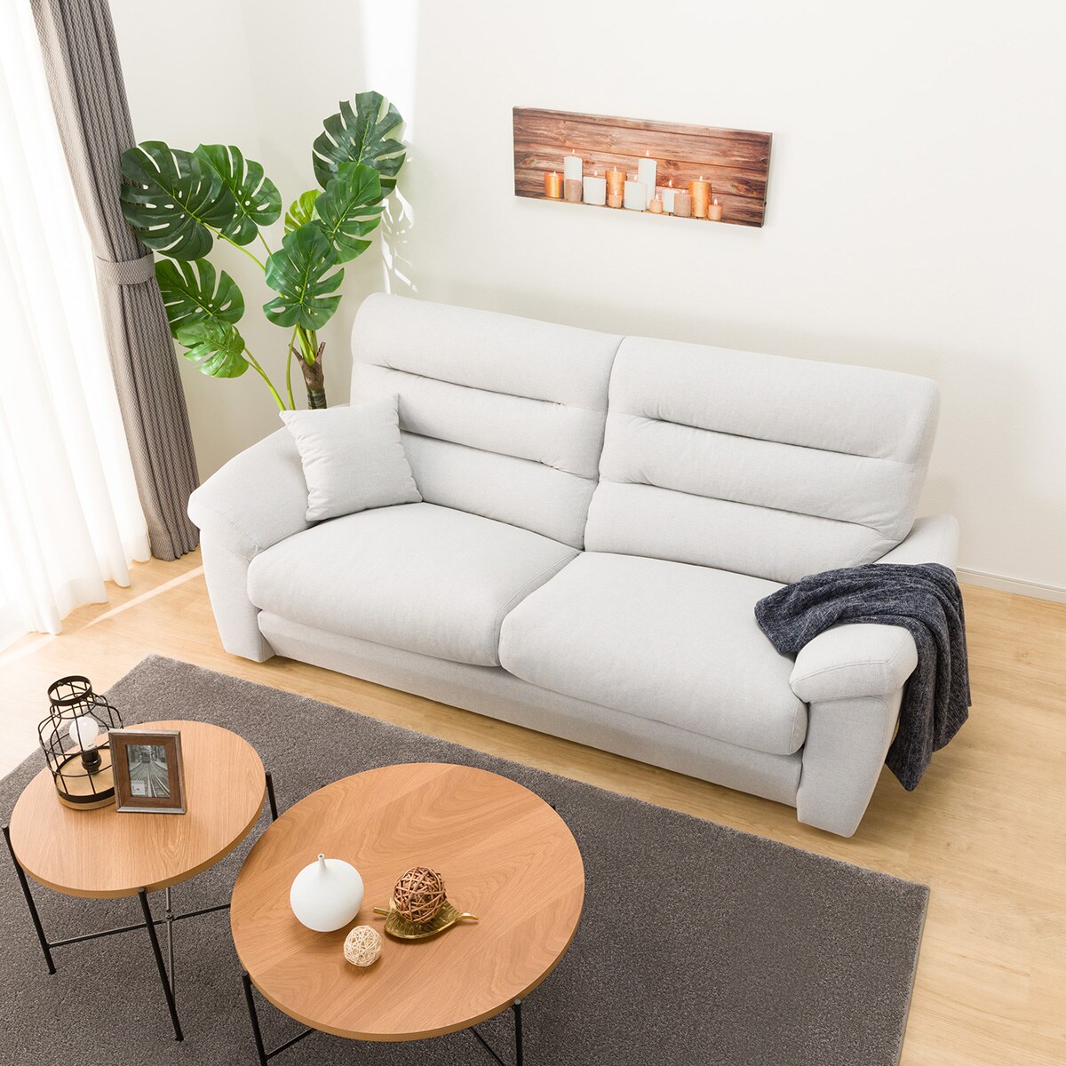 ✨‼️送料設置料無料‼️EJ521番✨ニトリ　ウォール2 3人掛けソファ ニトリ 2人掛け電動布張りリクライニングソファ(KK6133 BE) 期間