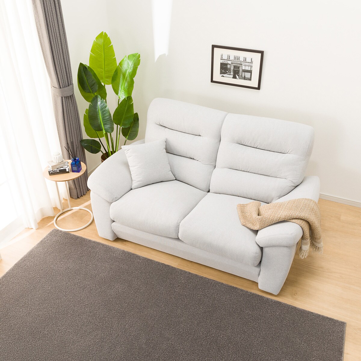 2人掛けソファ 布張りタイプ (Nポケット BS12 H-LO AQ-LGY) | ニトリ