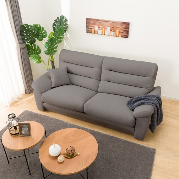 3人掛けソファ 布張りタイプ (Nポケット BS12 S-LO AQ-MGY) 2枚目画像