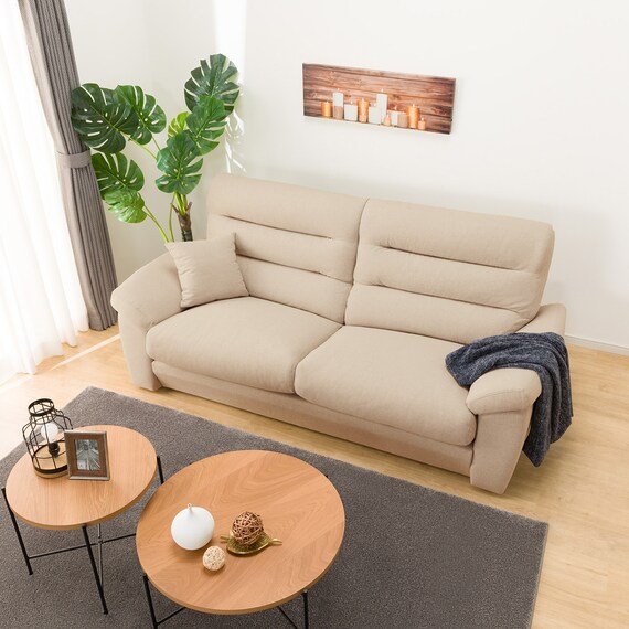 3人掛けソファ 布張りタイプ (Nポケット BS12 H-LO AQ-BE) 2枚目画像