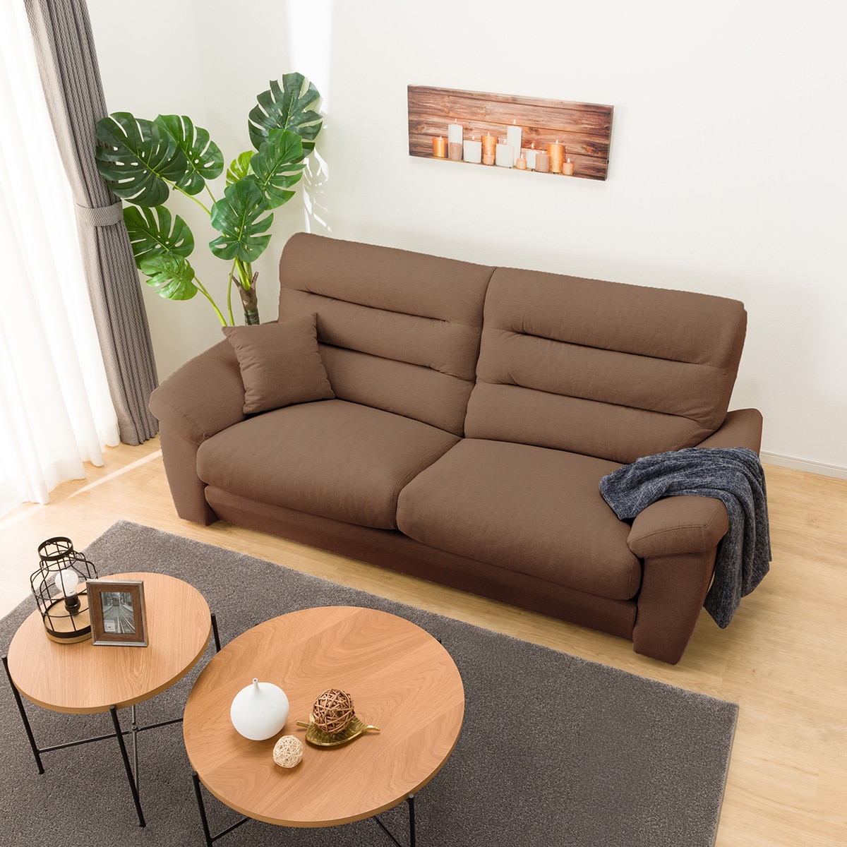 3人掛けソファ 布張りタイプ (Nポケット BS12 H-LO AQ-BR) | ニトリ