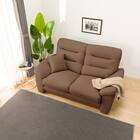 2人掛けソファ 布張りタイプ (Nポケット BS12 S-LO AQ-BR) 2枚目画像