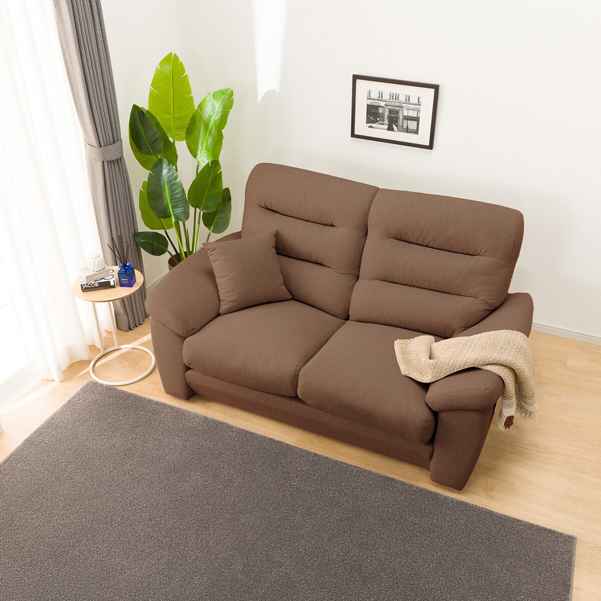 【福岡市 近郊限定】NITORI Nシールド 2人掛けソファ ブラウン 配送無料 福岡市 近郊限定】NITORI Nシールド 2人掛けソファ ブラウン