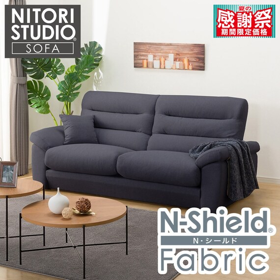 3人掛け布張りソファ(Nポケット BS12 H-LO Nシールド AQ-DBL) 1枚目画像