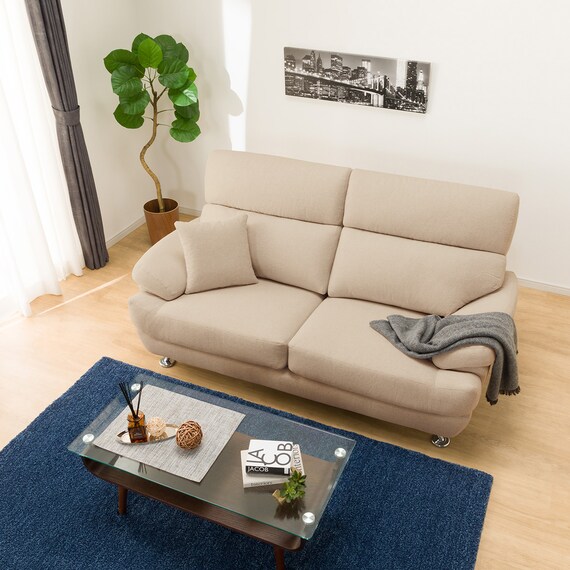 3人掛けソファ 布張りタイプ (Nポケット BS13 AQ-BE) 2枚目画像