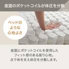 3人掛けソファ 布張りタイプ (Nポケット BS13 AQ-BE) 3枚目画像