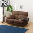 2人掛けソファ 布張りタイプ (Nポケット BS13 AQ-BR) 1枚目画像