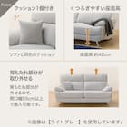 2人掛けソファ 布張りタイプ (Nポケット BS13 AQ-BR) 5枚目画像