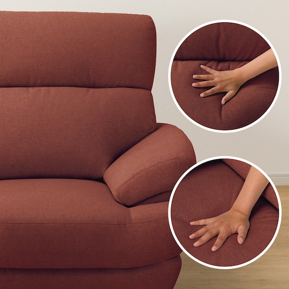 3人掛けソファ 布張りタイプ (Nポケット BS13 AQ-RE) 10枚目画像