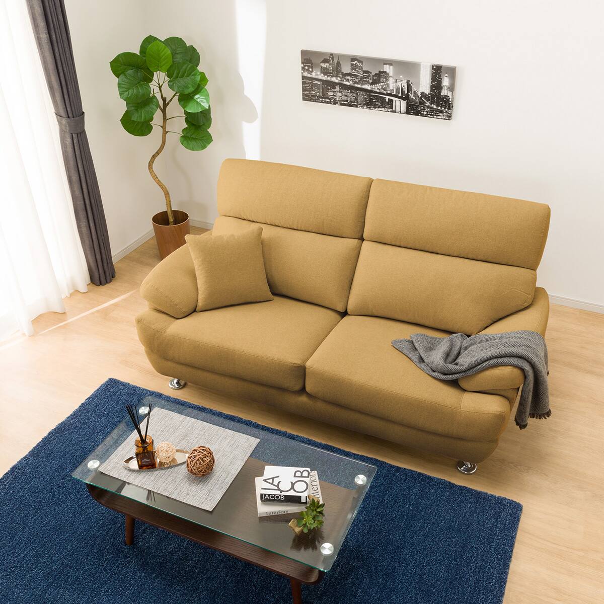 3人掛けソファ 布張りタイプ (Nポケット BS13 AQ-YE) | ニトリネット