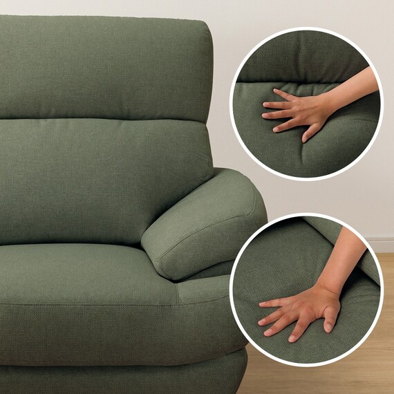 2人掛けソファ 布張りタイプ (Nポケット BS13 AQ-YGR) 10枚目画像