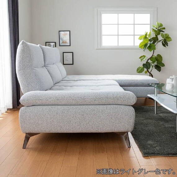 布張り片肘2人掛けソファ(ヴァリ 左肘 DGY)【島忠ホームズ商品】 13枚目画像