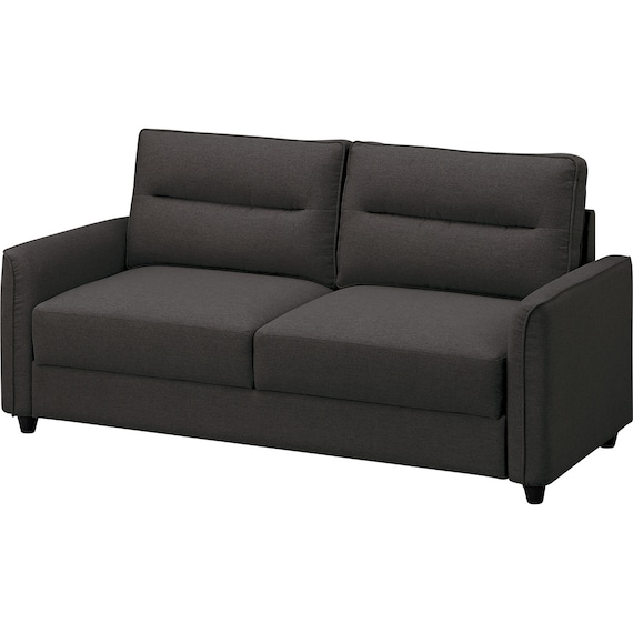 3人掛け収納付きソファ 布張りタイプ (BV01 DGY) 1枚目画像