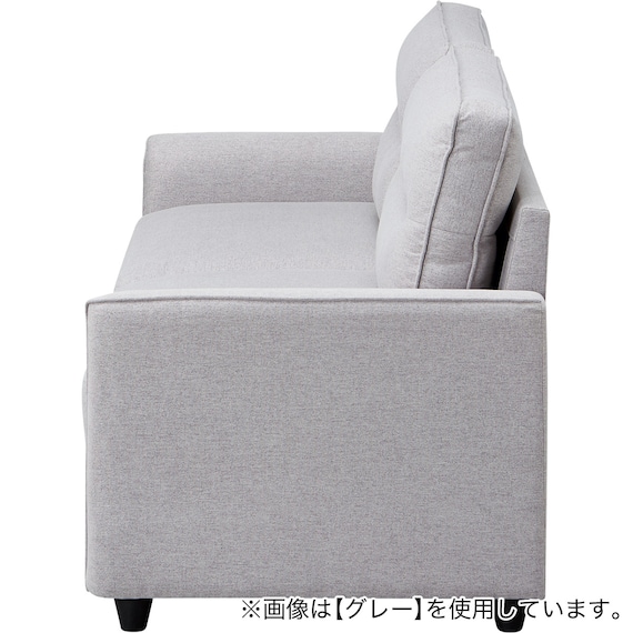 3人掛け収納付きソファ 布張りタイプ (BV01 DGY) 3枚目画像