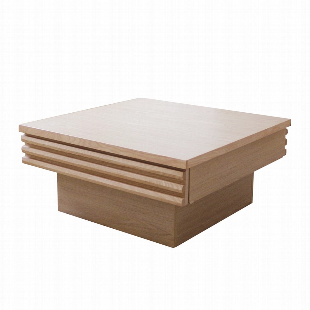 天然木工芸突板ルーバーセンターテーブル (正方形 NA) | ニトリネット