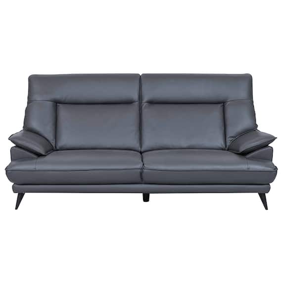 3人掛けソファ 本革(一部合成皮革)タイプ (SL01 GY) 2枚目画像